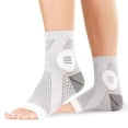 thumbnail image 4 of 3 Pairs Open Toe Compression Socks Breathable and Comfortable Ankle Socks Sports Socks/White/L, 4 of 6