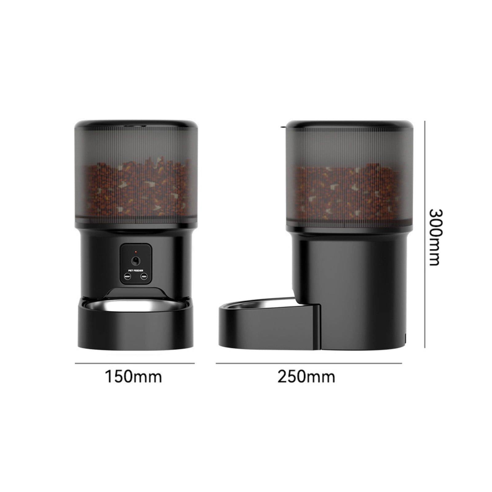 Automatic Cat Feeder, Automatic Dog Feeder with Video, Smart Cat Automatic Feeders with WiFi Remote Control & Timed Feeding for Home Use