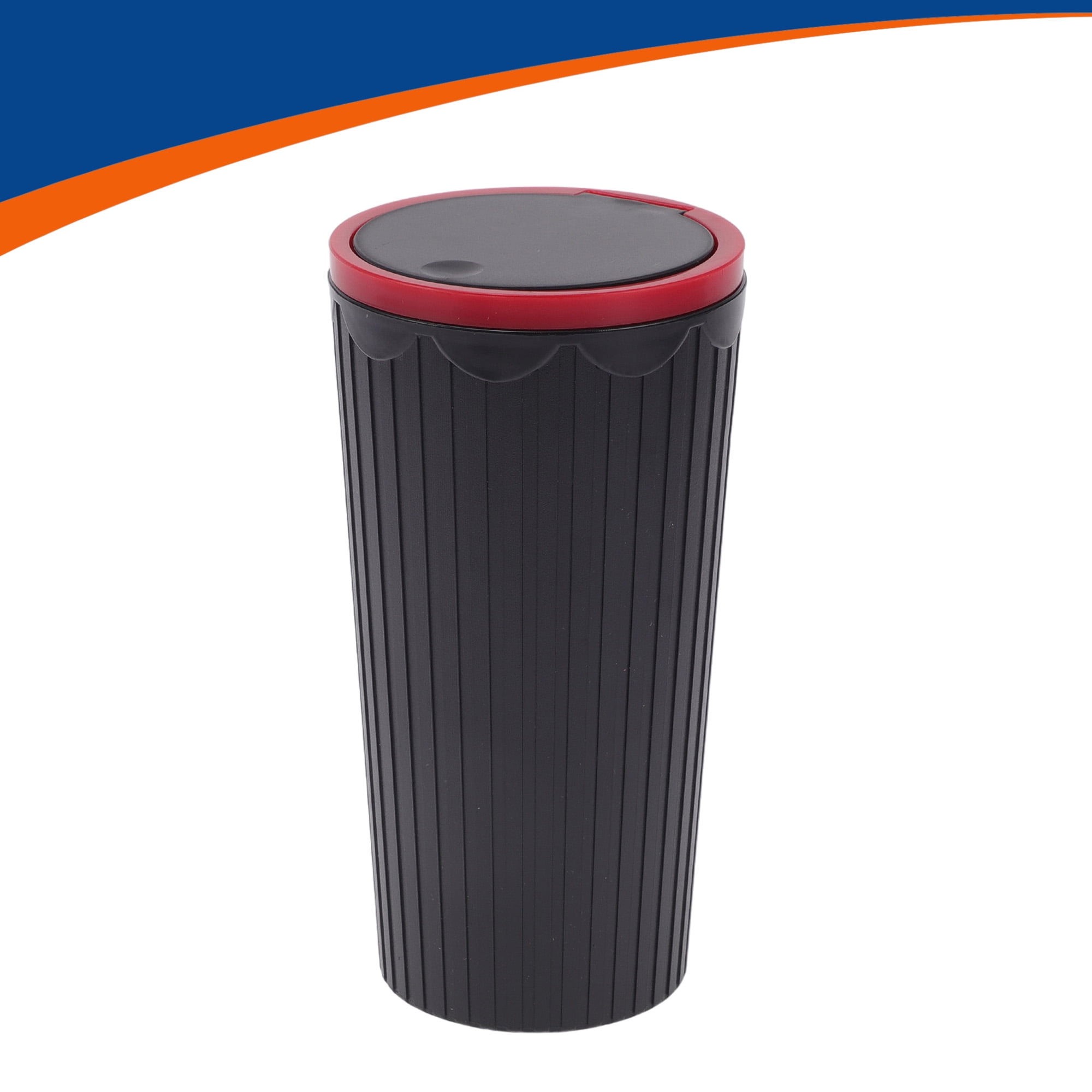 Unique Bargains Car Trash Can Trash Bin Portable 3.5x6.3in Height Plastic Red
