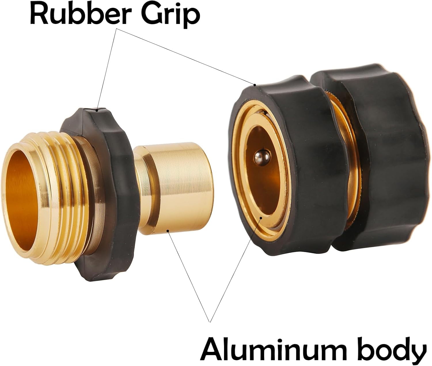 8 Set Quick Connect Hose Fittings for Garden Hose Quick Connector with Gasket, 3/4 Inch GHT Male and Female Attachment Quick Release Water Hose Adapter