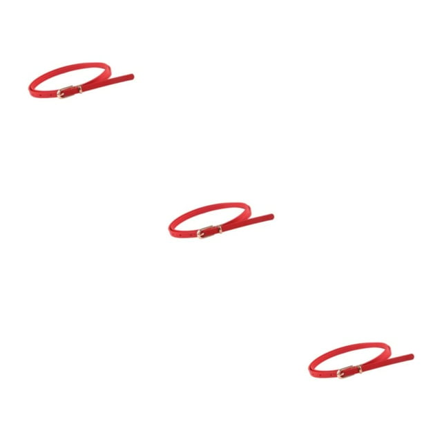 relayinert Ceinture Ajustable Style Classique PU pour Femmes Artisanat Exquis Simple Bretelles Intemporelles Rouge 3Set