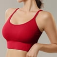 thumbnail image 2 of Women's Stretch Slim Strap Sports Shockproof Plus Size Open Back Yoga Removable Chest Pad Ultra-Thin Fashion Bras Bralette Everyday Basic Brassiere, 2 of 6