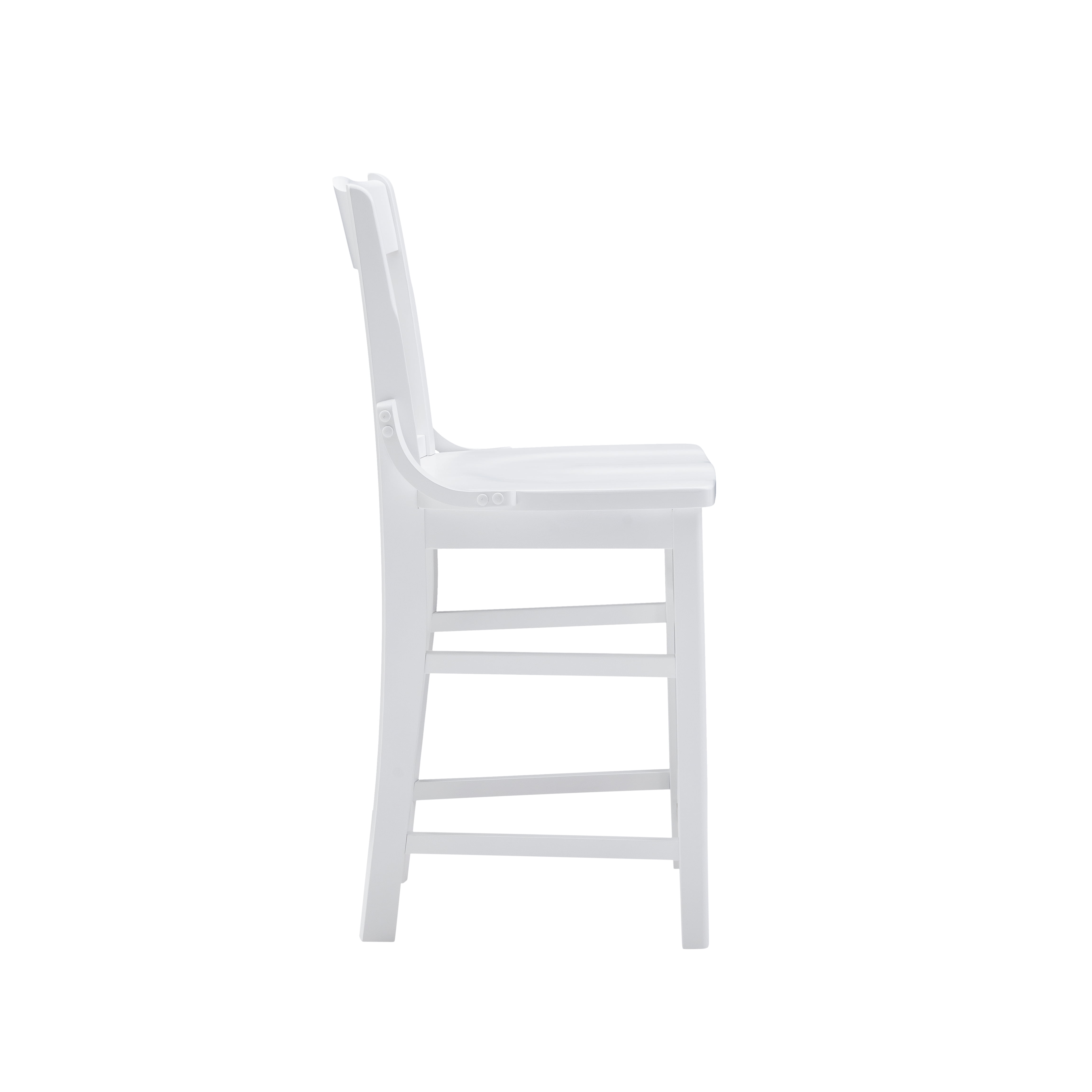 Linon Judah 24 Inch High Back White Counter Stools, Set of 2