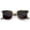Green-Yellow / Lavender, variant on sunglassLA Unisex Women's Floral Printed Square Half Frame Horn Rimmed Sunglasses (Green-Yellow / Lavender) - 49mm