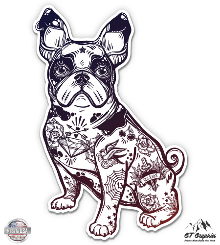 Stickers for car bikes Notebook PC Stickers Adhesive Vinyl French Bulldog 2