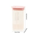 thumbnail image 2 of VOTRUDI Plastic Water Pitcher,Ecologically Friendly Water Pitchers for Beverages with Lid,Large Capacity Refrigerator Cold Pitcher for Lemonade Drinks Fruit Tea Pot Iced Tea Milk Juice(1.2L), 2 of 6
