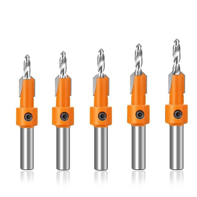 5 piezas 8mm avellanador avellanador carpintería chaflán broca, avellanador avellanador brocas para carpintería -z