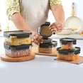 thumbnail image 3 of Modulock Pet Plastic Containers For Kitchen Storage - 1000ml, 600ml, 260ml, Set Of 6, Clear | Multi Purpose Square Containers With Airtight Lid - Kitchen Organizers Jars For Pulses, Cookies, 3 of 4
