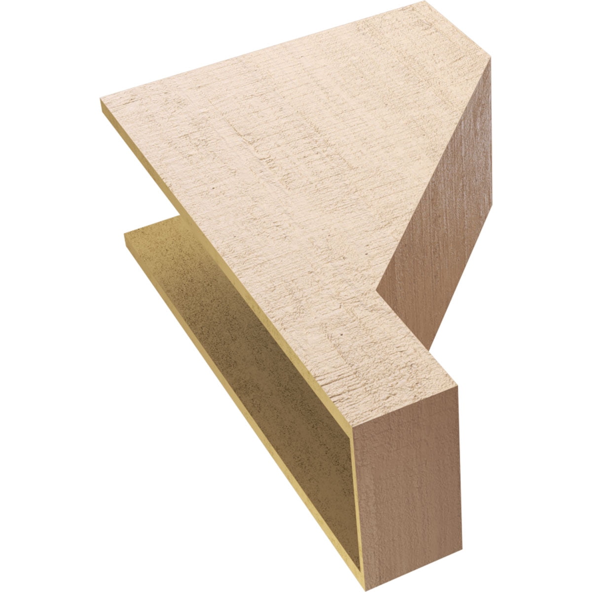11"W x 22"D x 33"H Classic Clemmons Rough Cedar Woodgrain TimberThane Corbel, Primed Tan