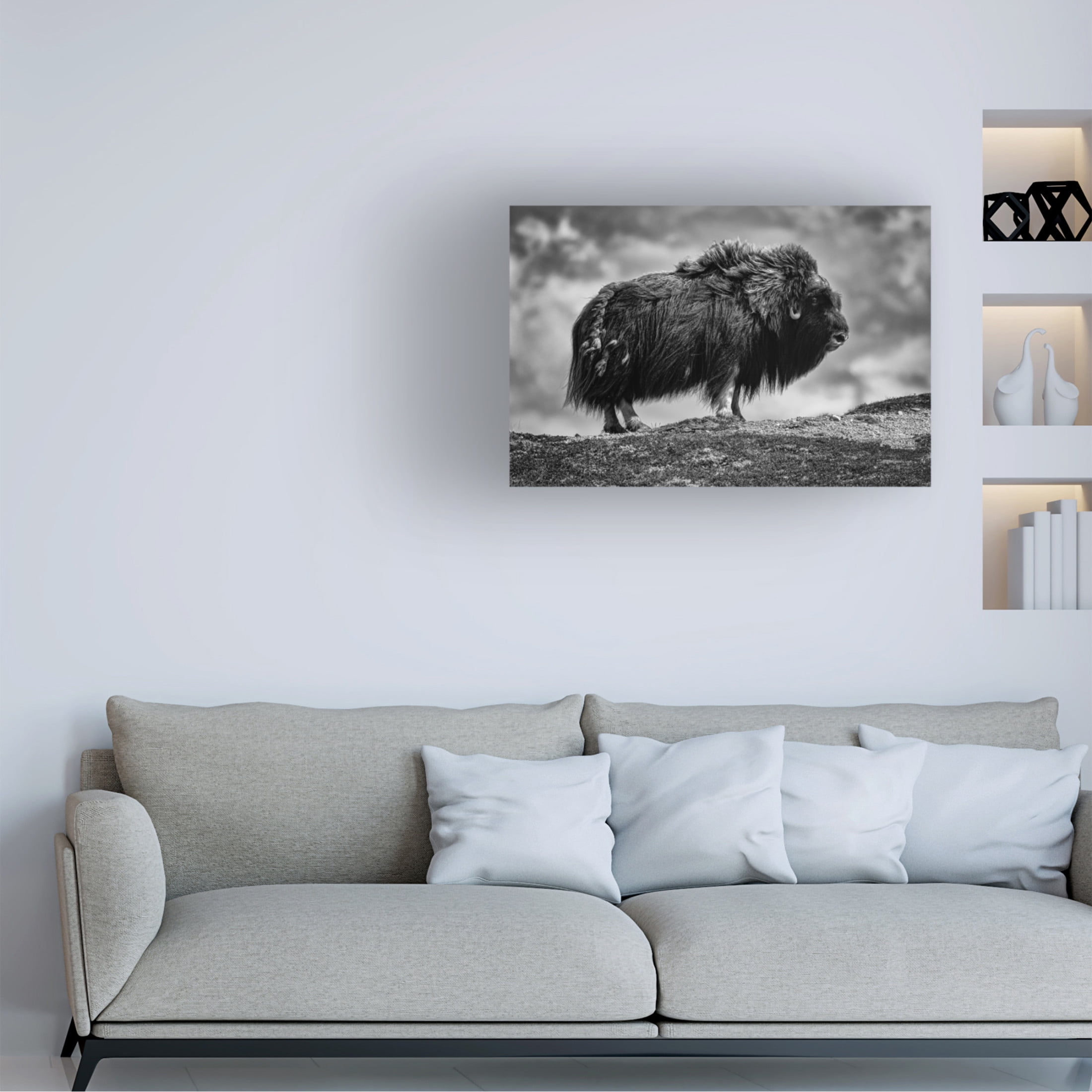 Trademark Fine Art Bjoern Alicke male Musk ox Canvas Wall Art