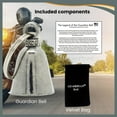 thumbnail image 5 of Guardian Bell Caf Racer Good Luck Bell W/Keyring & Black Velvet Gift Bag | Motorcycle Bell | Lead-Free Pewter | Good Luck Gift To Friends & Family | Bike Bell | Made In Usa, 5 of 5