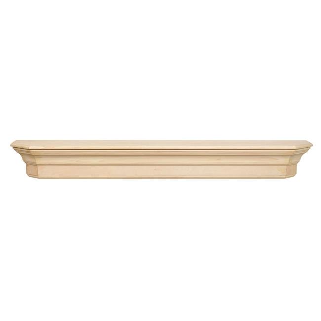 72" Elegant Unfinished Wood Mantel Shelf