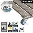 thumbnail image 3 of Wagner design yourself 11.4" Taupe Wood Plastic Composite Square Plant Caddy, 3 of 6