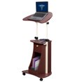 thumbnail image 3 of Techni Mobili Sit-to-Stand Mobile Medical Laptop Computer Cart, Brown, 3 of 8