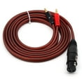thumbnail image 4 of Cable de altavoz XLR a banana, cable de audio XLR de 3 pines hembra a conectores banana dobles, conector chapado en oro de 4 mm a XLR3 Pro HiFi, 4 of 8
