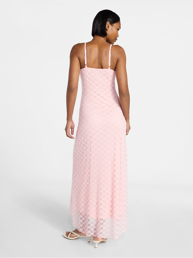 Rosy Luce DOT LACE CAMISOLE DRESS 【PINK】 No Boundaries Lace Cami Maxi Dress, Women's XXS-XXL - Walmart.com