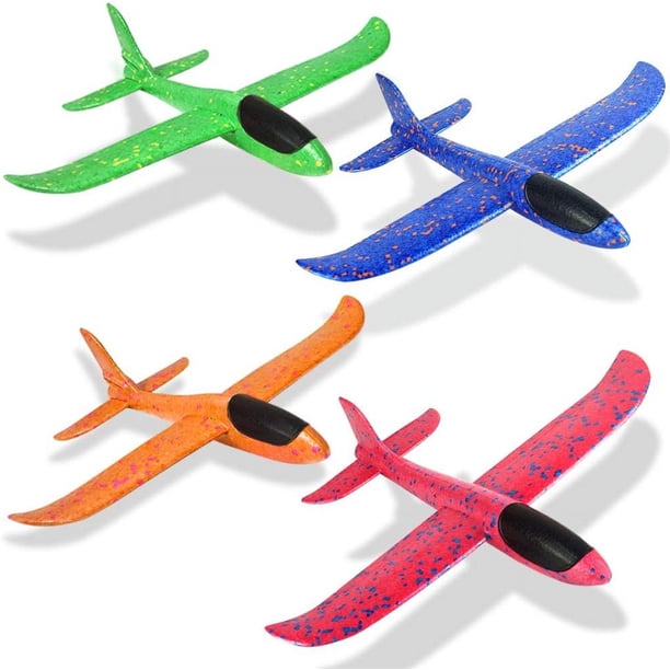 Aviones de espuma para niños pequeños, 3 modos de vuelo, planeador de espuma de 13,5 pulgadas, juguete de avión acrobático para niños de 3 años en adelante, kits de aviones modelo, aviones para