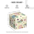 thumbnail image 4 of Sikiie Turtle Crab Sea Horse Leather Tissue Box Cover Square, tissue box holder, Tissue Box with Bottom Belt-5.2”x5.2”x5.2”, 4 of 7