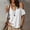 White, variant on Sevevn Women's Cold Shoulder Lace Trim T-Shirt V Neck Cotton Blend Short Sleeve Casual Blouse Top Pink L