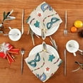 thumbnail image 4 of Coolnut Mardi Gras Cloth Napkins Set of 4, Oversized Washable Reusable Polyester Dinner Table Napkins for Family, Restaurant, Party Decor, 20 x 20 Inch, 4 of 7