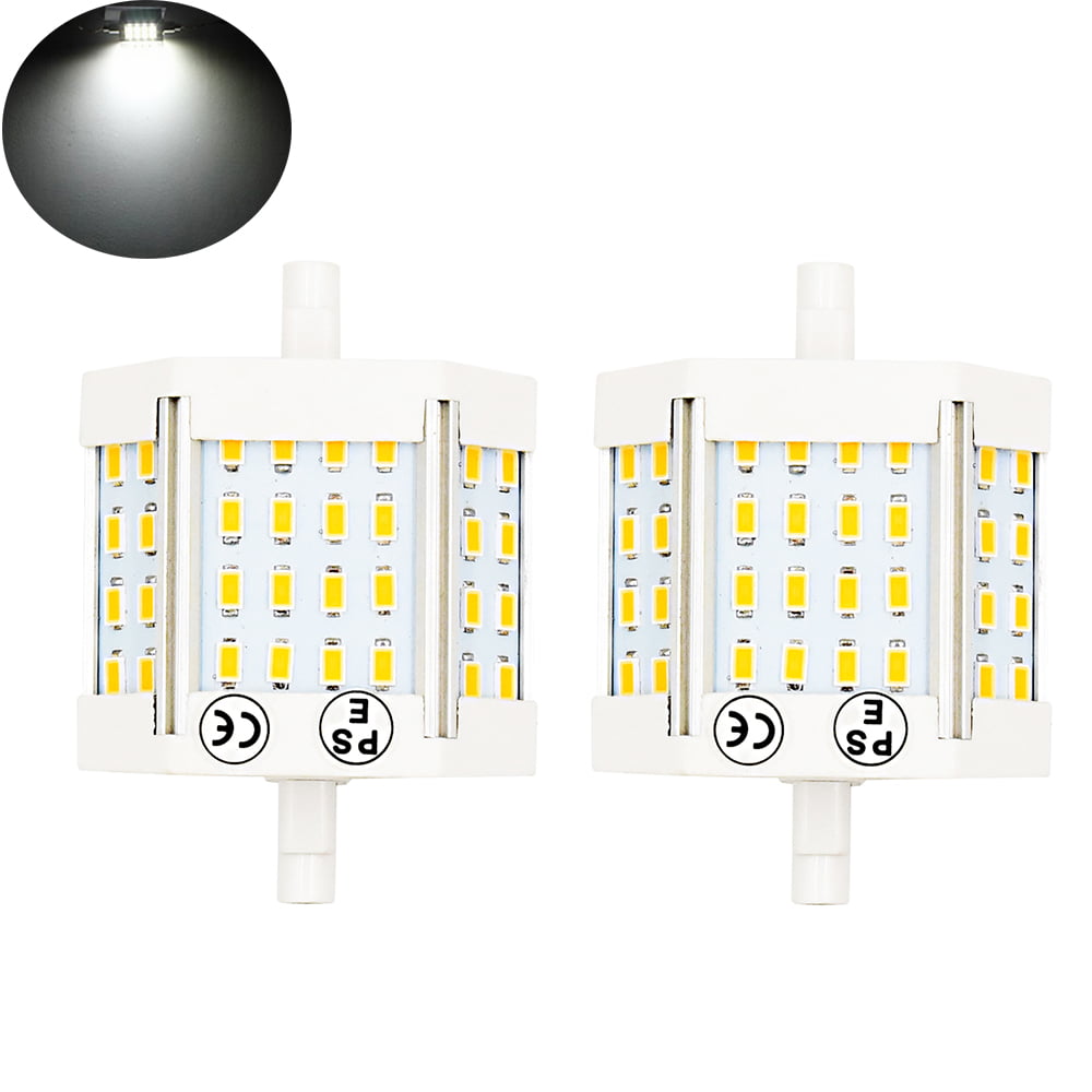 ,Cool White,100~130V R7S 78Mm LED Bulb 10 Watt J78 Double Effect COB Filament Linear Light Equivalent to 100W Halogen Lamp 360 Degrees Pack of 8