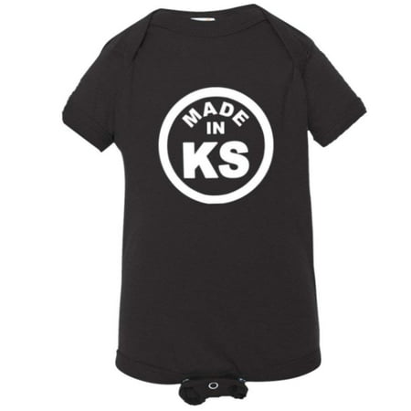 

PleaseMeTees™ Baby From Born Made In Kansas KS Logo Label Tag HQ Jumper