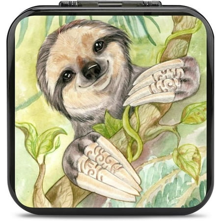 Relaxing Sloth 12 Game Card Case for Switch Portable Hard Shell Protective Game Card Holder Box