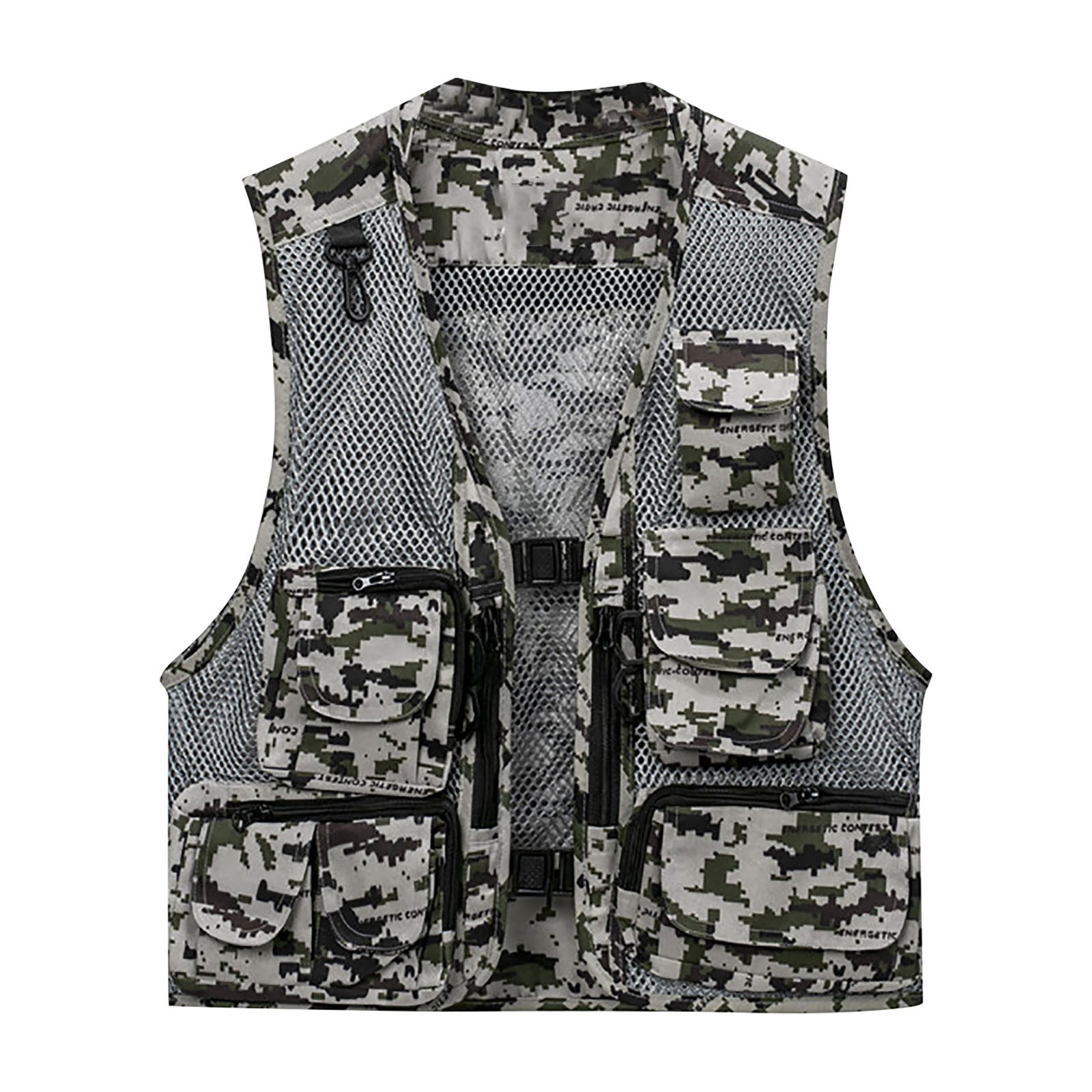 RAD Men's Cowhide Leather Cargo Vest - Motorbike, Hunting, Fishing, 10 Pockets (Brown, Sizes 36-46)