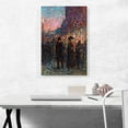 thumbnail image 2 of ARTCANVAS The Boulevards At Night Paris 1893 Canvas Art Print by Maximilien Luce - Size: 26" x 18" (1.50" Deep), 2 of 9