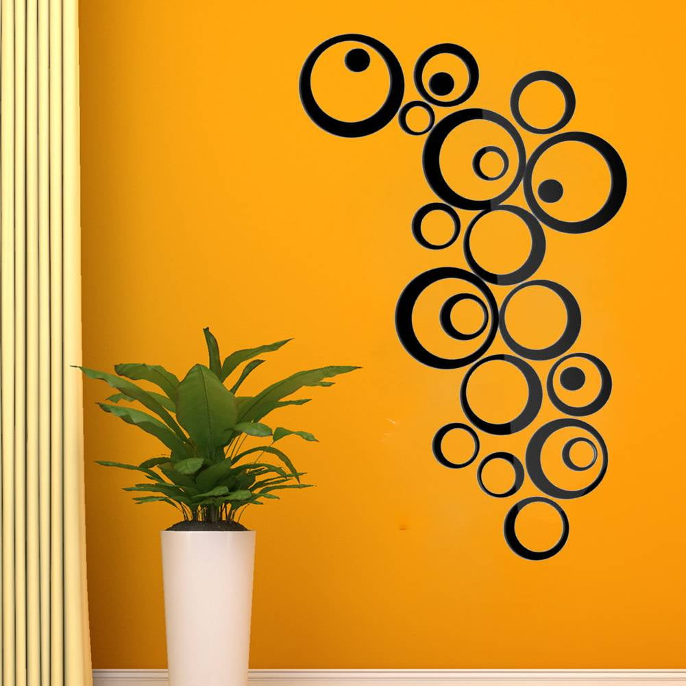 Uposao 24 Pieces Circle Wall Stickers Art Wall Decoration DIY Wall
