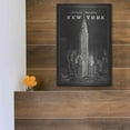 thumbnail image 5 of Luxe Metal Art 'Blueprint Map New York Chrysler Building Black' by Sue Schlabach, Metal Wall Art, 12"x16", 5 of 7