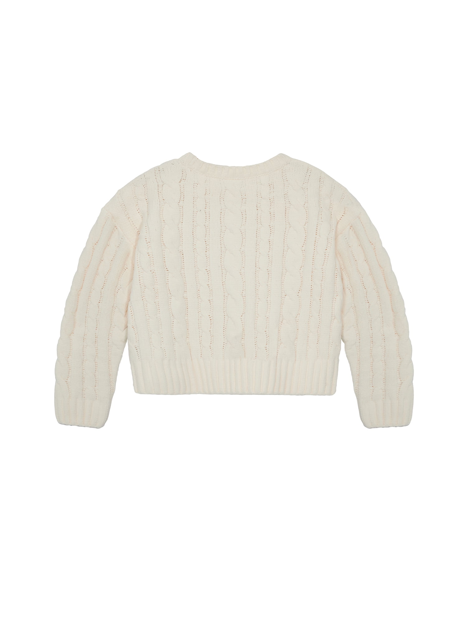Wonder Nation Toddler Girls Cable Knit Sweater, Sizes 12M-5T