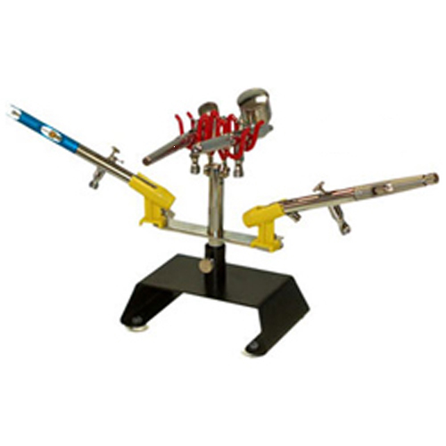 New Table Top AIRBRUSH HOLDER Station Stand Holds 4 Airbrushes Swivel