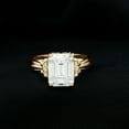 thumbnail image 3 of Rosec Jewels Moissanite Emerald Cut Engagement Ring 2 Carat - 7X9 mm - Bow Ring - D-VS1 Quality, 10K Yellow Gold, US 8.50, 3 of 7