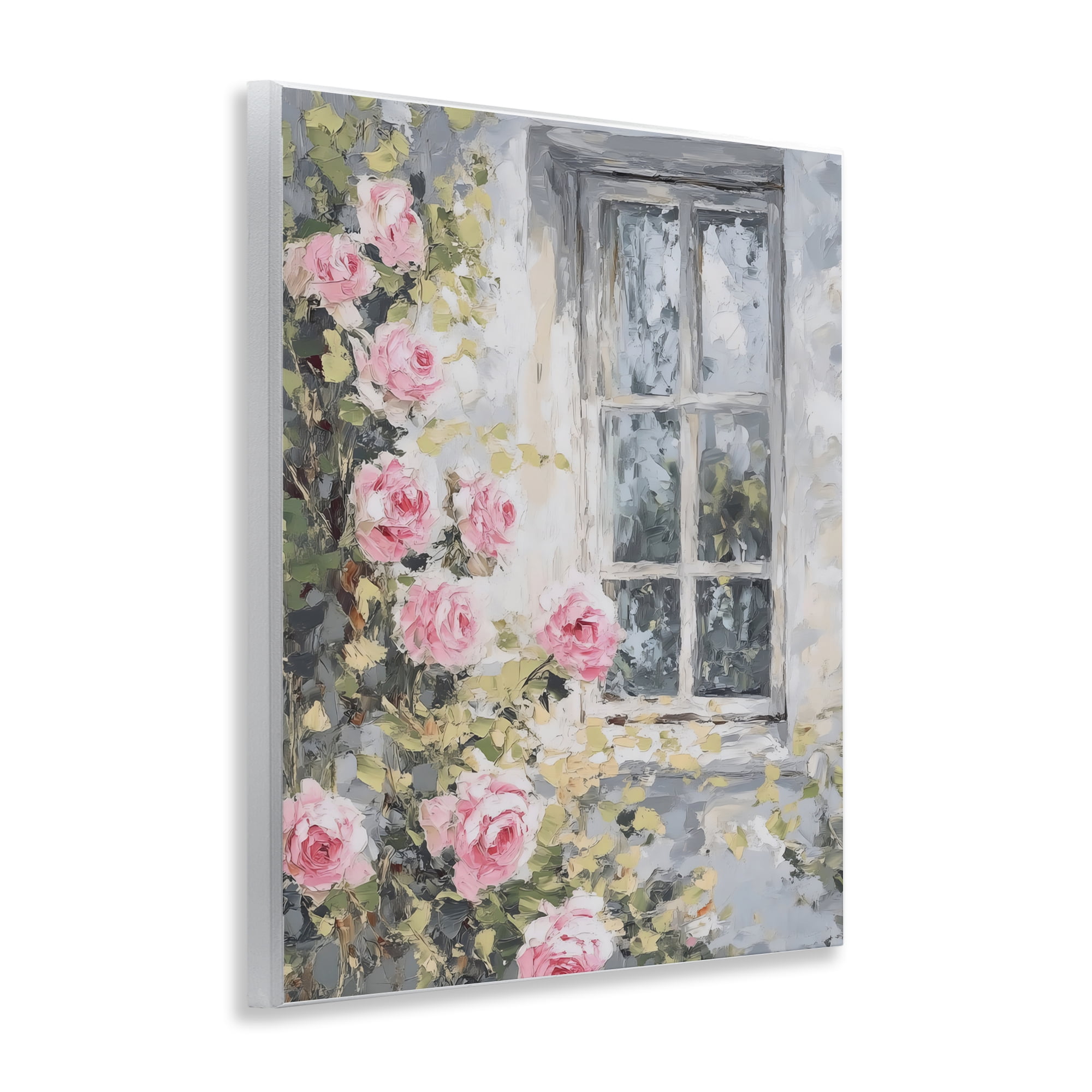 Stupell Industries View Of Roses Cottage Window Wall Plaque Art, design by LSR Design Studio