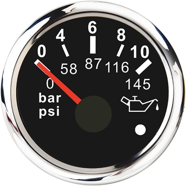 Point Alarm Car Gauge Vehicle Meter 12V Automobile 52mm Water Temp Oil Press Fuel Pressure Volt Indicator For Motorcycle Boat