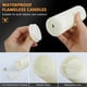thumbnail image 4 of Popular! Flickering Flameless Candles With Remote Battery Operated Timer LED Candles Outdoor Waterproof Pillar Ivory Candles Light Clearance, 4 of 5