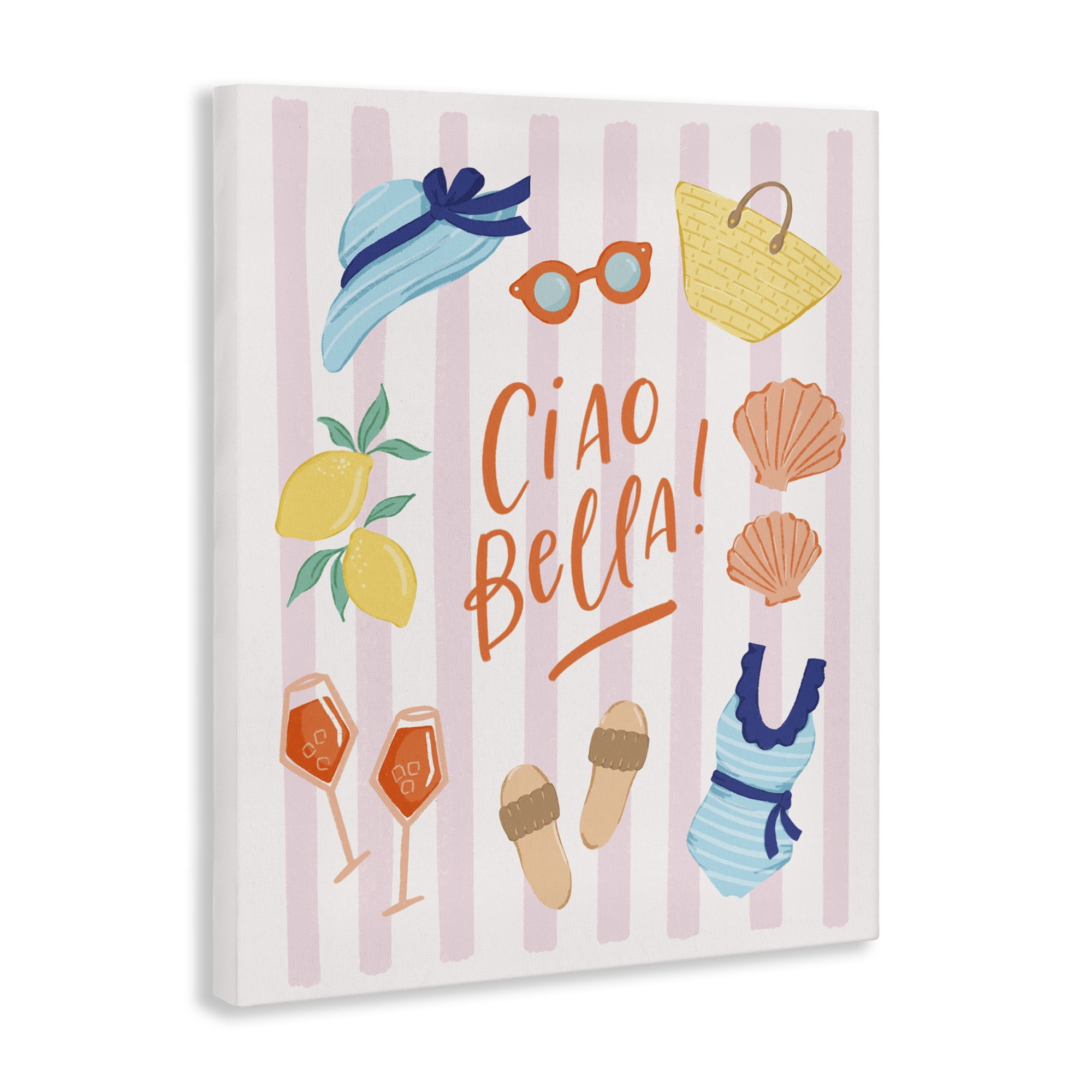 Stupell Industries Summer Ciao Bella Canvas Wall Art, design by Sandra Picco