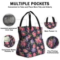 thumbnail image 3 of Pioneer Flower Drawstring Lunch Bag Women - Drawstring Lunch Bag Insulated for Work Office - Stain-Resistant Large Lunchbags for Women with Multi-Pockets, 3 of 6
