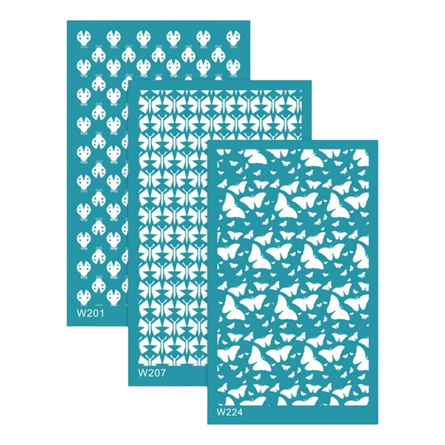 3 Piezas de Herramientas de Arcilla Polimérica, Plantillas de Serigrafía, Sellos de Arcilla de Impresión de Serigrafía Reutilizables para Decoración A Gloria Plantillas de pantalla de seda