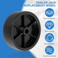 thumbnail image 4 of HLONK Trailer Jack Wheel Replacement 1200lbs Capacity Plastic Trailer Jack Wheel Practical Trailer Tongue Jack Wheel with Screw Kit for Boat Trailer Jack with Wheel, 4 of 11