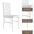 thumbnail image 6 of Dining Table Set for 4, Modern 5 Piece Dining Table Sets with Beige PU Leather Chairs, Heavy Duty Rectangular Kitchen Table Set with White Tabletop for Home, Kitchen, Living Room, Restaurant, CL629, 6 of 10
