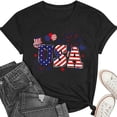 thumbnail image 5 of Women 4th of July Independence Day Shirts Funny Patriontic Graphic Short Sleeve Tee Tops, 5 of 6