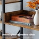 thumbnail image 4 of Zocalo Librero Organizador Grande Estantes Metal Muebles De Madera, 4 of 8