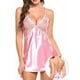 thumbnail image 2 of Sexy camisón de encaje con cuello en V profundo ropa de dormir sin espalda camisón vestido, rosa, l Advancent AP001176-28B, 2 of 7