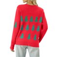 thumbnail image 3 of Gupgi Women Christmas Sweaters Long Sleeve Knit Pullover Winter Tree Sweater, 3 of 7