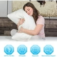 thumbnail image 2 of 2 Pack King Size Bamboo Pillow, Memory Foam Bed Pillows with Washable Pillowcases, King (2 Pack), 2 of 5