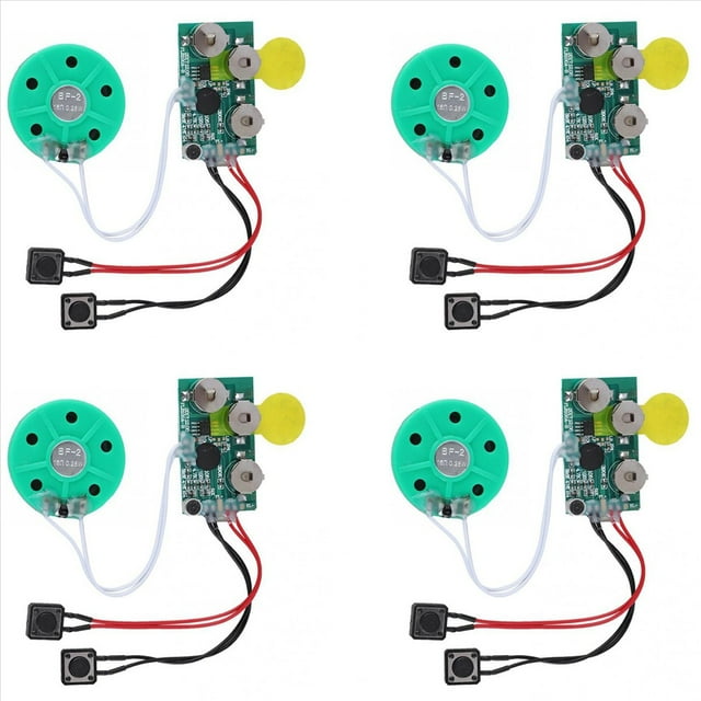 4X Tarjeta de Módulo de Voz DIY, Reproducción de Grabación de 4 Minutos, Chip de Sonido de Voz, Tarjeta de Felicitación de Voz para Reemplazo de Equipaje de Vacaciones