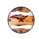 thumbnail image 3 of Reloj de pared de madera, reloj decorativo colgante, reloj de pared artístico redondo para Color marrón, 3 of 8