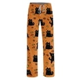 thumbnail image 5 of BFRGSIJ Women's Halloween Pajama Pants Baggy Wide Leg Drawstring Sleep Pants with Pockets Casual Loungewear Sleep Bottoms S, 5 of 6